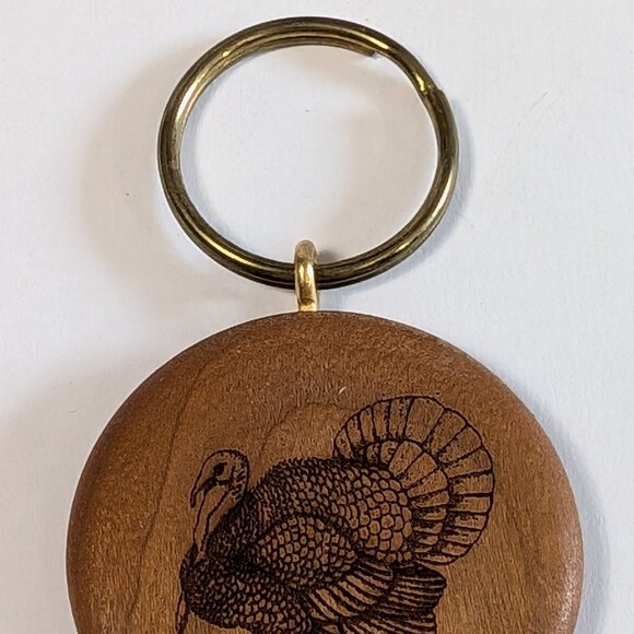 HURON PERTH ONTARIO CANADA TURKEY ASSOCIATION WOOD KEYCHAIN CANADIAN BIRD HUNTER - Picture 4 of 12
